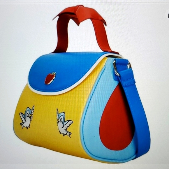 🆕️LOUNGEFLY 👑 DISNEY SNOW WHITE COSPLAY BOW HANDBAG PURSE - Picture 14 of 15